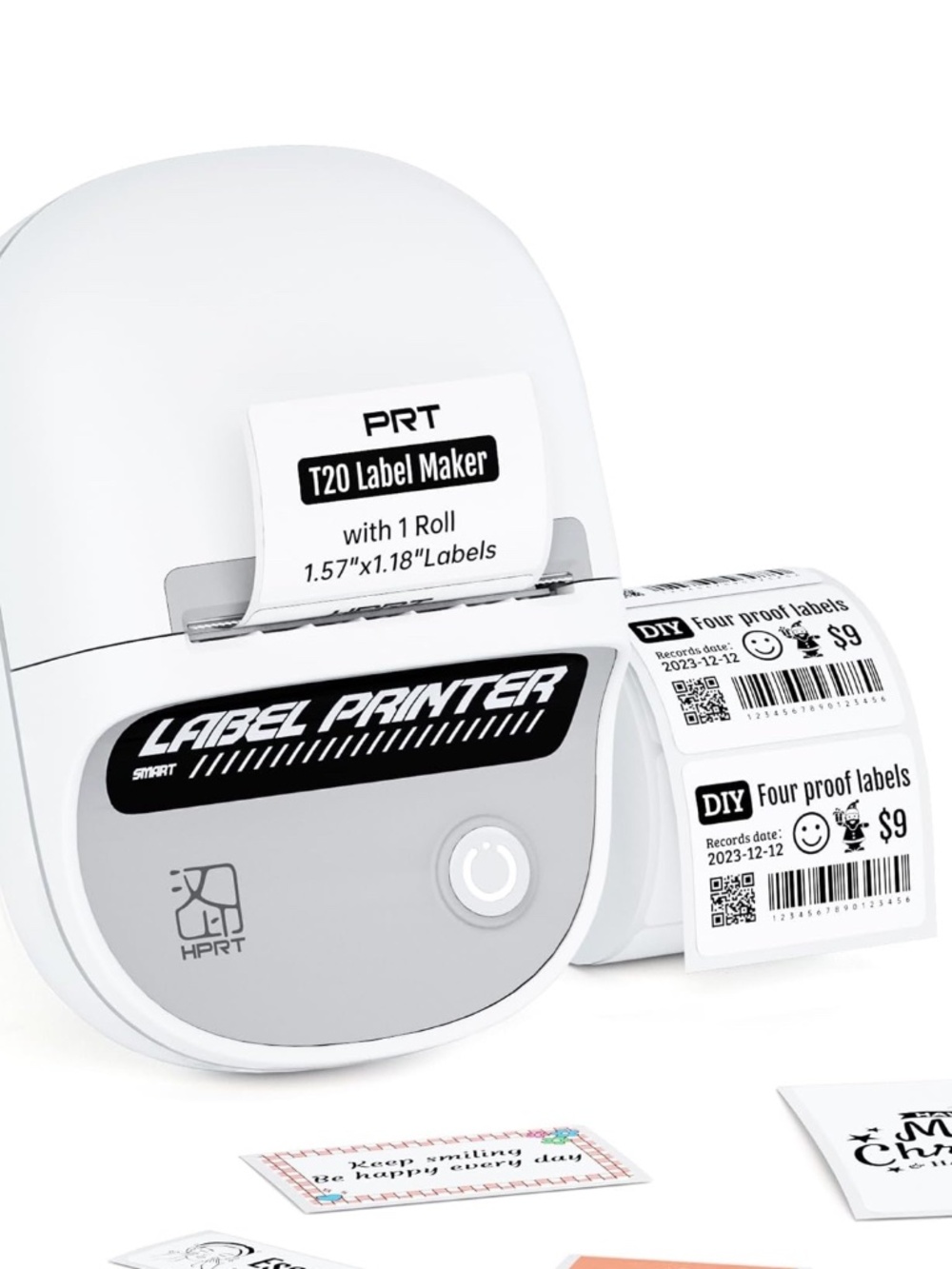 Prt Mini Sticker Printer Portable Thermal Printer 1 Roll Sticker Paper Inkless
